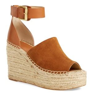 Marc Fisher Adalyn Espadrille Wedges Sandals Suede